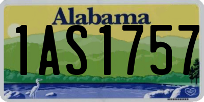 AL license plate 1AS1757