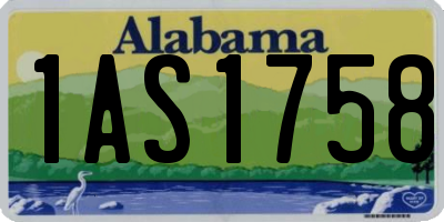 AL license plate 1AS1758