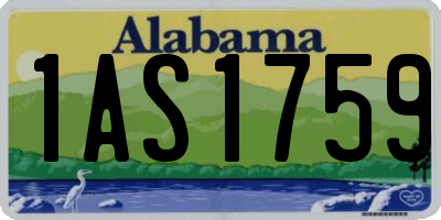 AL license plate 1AS1759