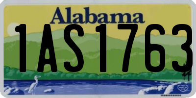 AL license plate 1AS1763