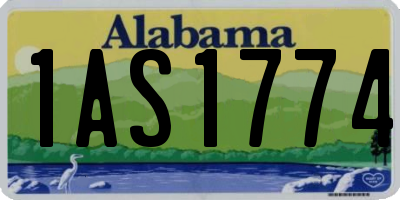 AL license plate 1AS1774