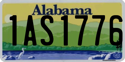 AL license plate 1AS1776
