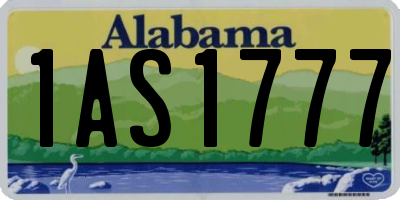 AL license plate 1AS1777