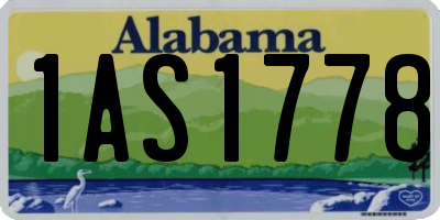 AL license plate 1AS1778