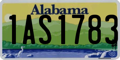 AL license plate 1AS1783