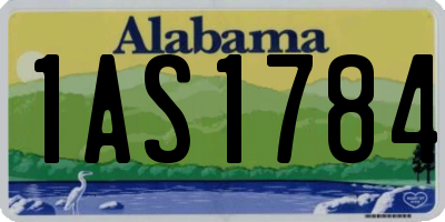 AL license plate 1AS1784