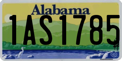 AL license plate 1AS1785
