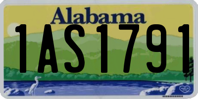 AL license plate 1AS1791