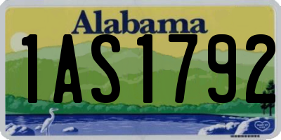 AL license plate 1AS1792