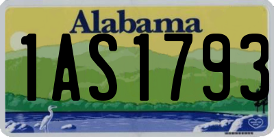 AL license plate 1AS1793
