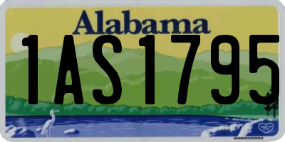 AL license plate 1AS1795