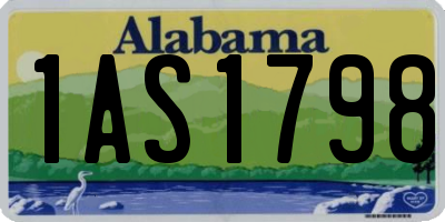 AL license plate 1AS1798