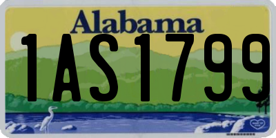 AL license plate 1AS1799