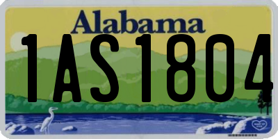 AL license plate 1AS1804