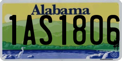 AL license plate 1AS1806