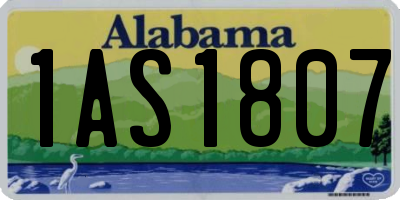 AL license plate 1AS1807