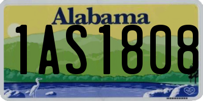 AL license plate 1AS1808