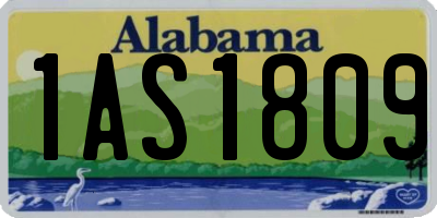 AL license plate 1AS1809