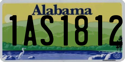 AL license plate 1AS1812