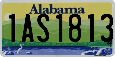 AL license plate 1AS1813