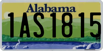 AL license plate 1AS1815