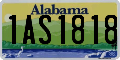 AL license plate 1AS1818