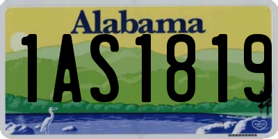 AL license plate 1AS1819