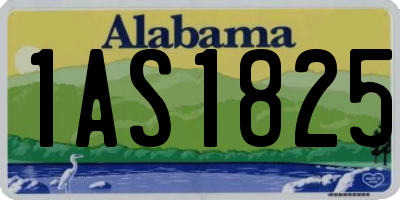 AL license plate 1AS1825