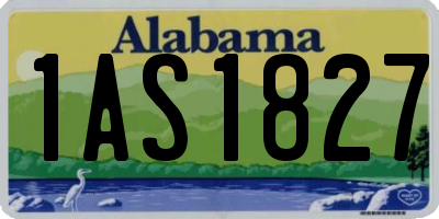 AL license plate 1AS1827