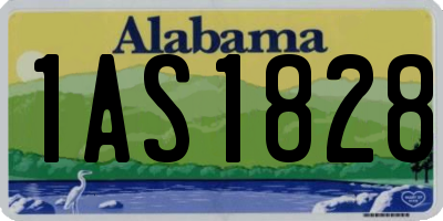 AL license plate 1AS1828