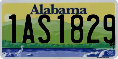 AL license plate 1AS1829