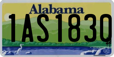 AL license plate 1AS1830
