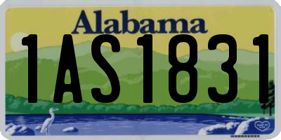 AL license plate 1AS1831