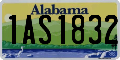AL license plate 1AS1832