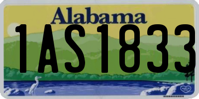 AL license plate 1AS1833