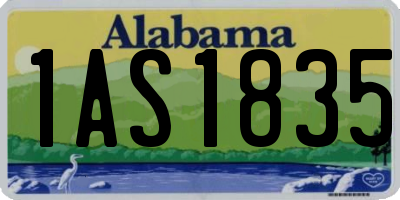 AL license plate 1AS1835
