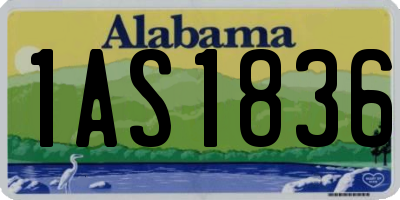 AL license plate 1AS1836