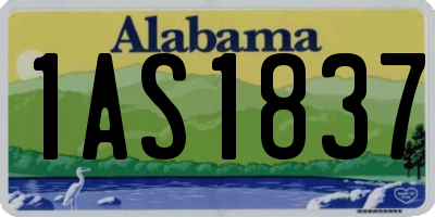 AL license plate 1AS1837
