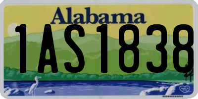 AL license plate 1AS1838
