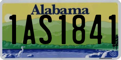 AL license plate 1AS1841