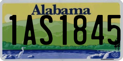 AL license plate 1AS1845