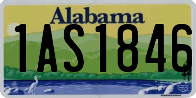 AL license plate 1AS1846