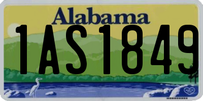AL license plate 1AS1849