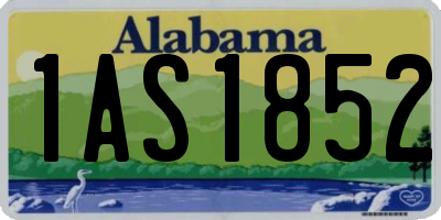 AL license plate 1AS1852