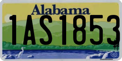 AL license plate 1AS1853