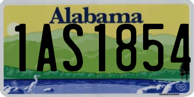 AL license plate 1AS1854