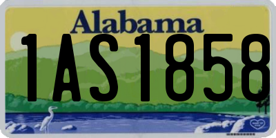 AL license plate 1AS1858