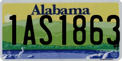 AL license plate 1AS1863