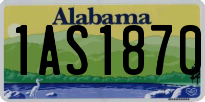 AL license plate 1AS1870
