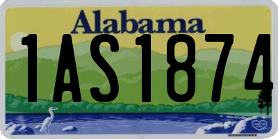 AL license plate 1AS1874